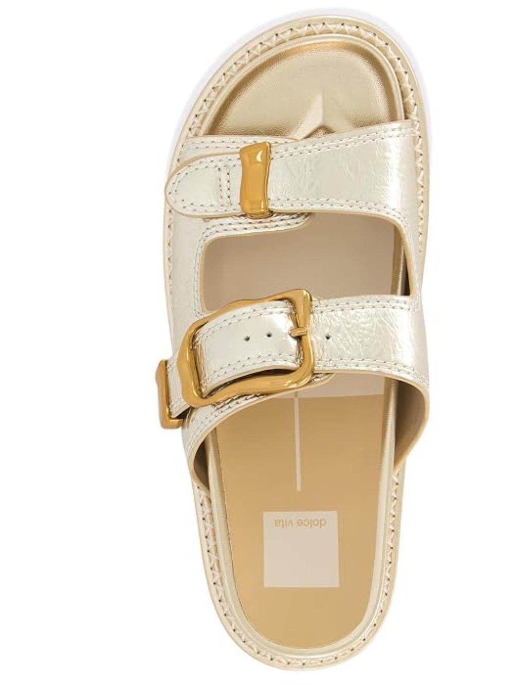 Dolce Vita Sevana Gold Slides Mules Light Gold